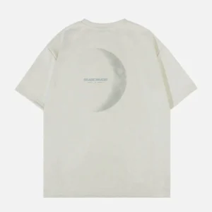 Aelfric Eden Moon Print Suede T-Shirt