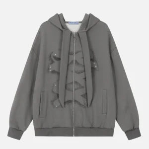 Aelfric Eden Rivet Bow Print Hoodie